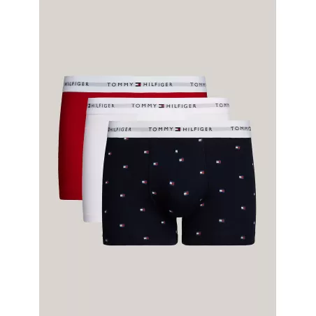 Lot de 3 boxers à motif et...