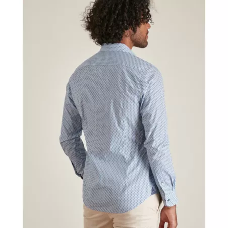 CHEMISE SLIM À IMPRIMÉ VIOLETTE