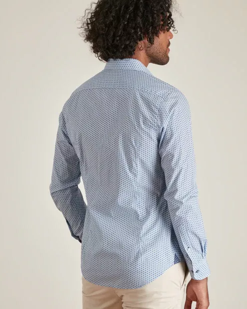 CHEMISE SLIM À IMPRIMÉ VIOLETTE