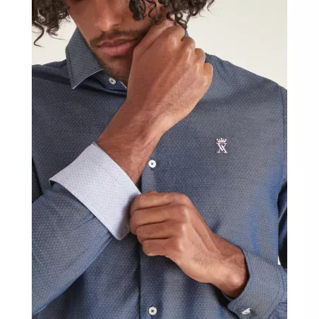 CHEMISE SLIM À MICRO POIS