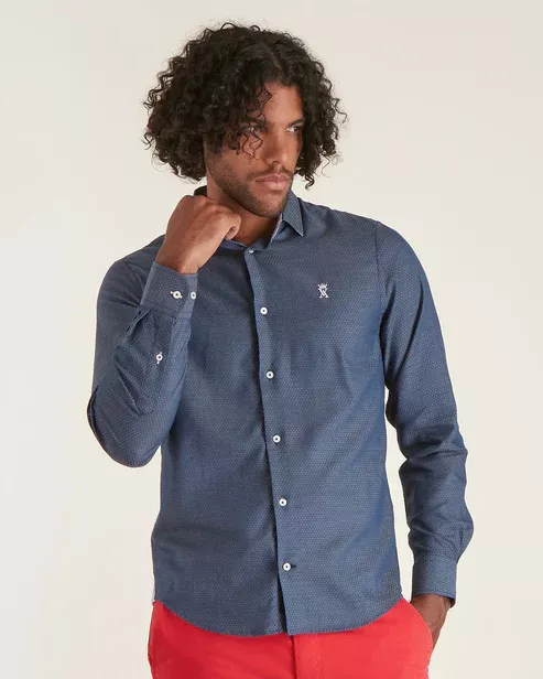 CHEMISE SLIM À MICRO POIS