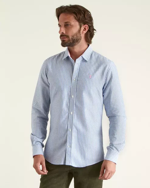 CHEMISE SLIM OXFORD À RAYURES