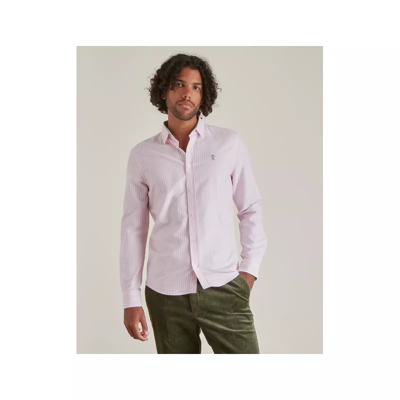 CHEMISE SLIM OXFORD À RAYURES