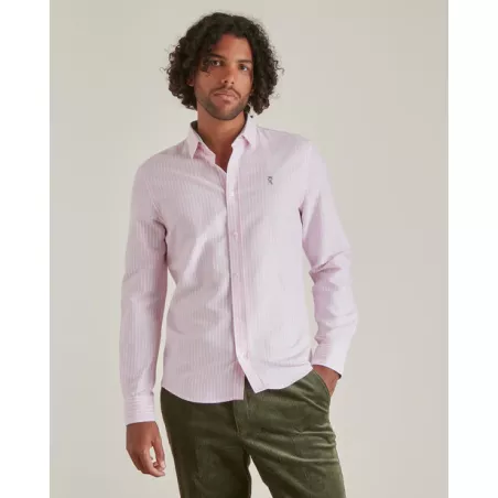 CHEMISE SLIM OXFORD À RAYURES