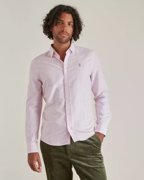 CHEMISE SLIM OXFORD À RAYURES